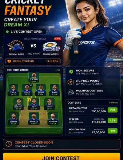 Come (Come Apk) fantasy cricket & matchday visual 3